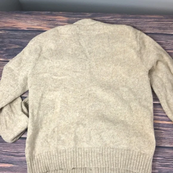 Vintage VTG Robert Bruce Wool Cardigan Sweater Button Up Beige Tan - Picture 4 of 4